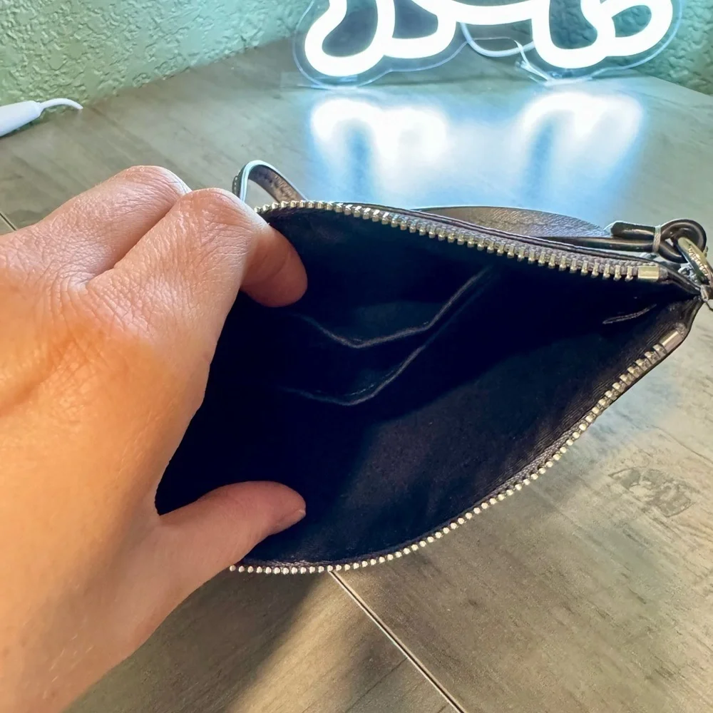 Coach Silver Glitter Wristlet